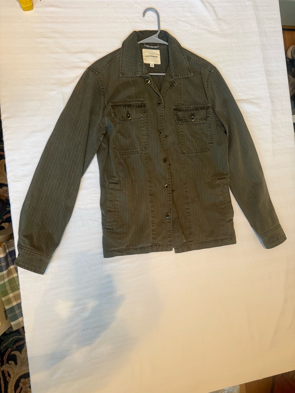 Lucky Brand Men's Olive Utility Shirt Jacket - Picture 4 of 10
